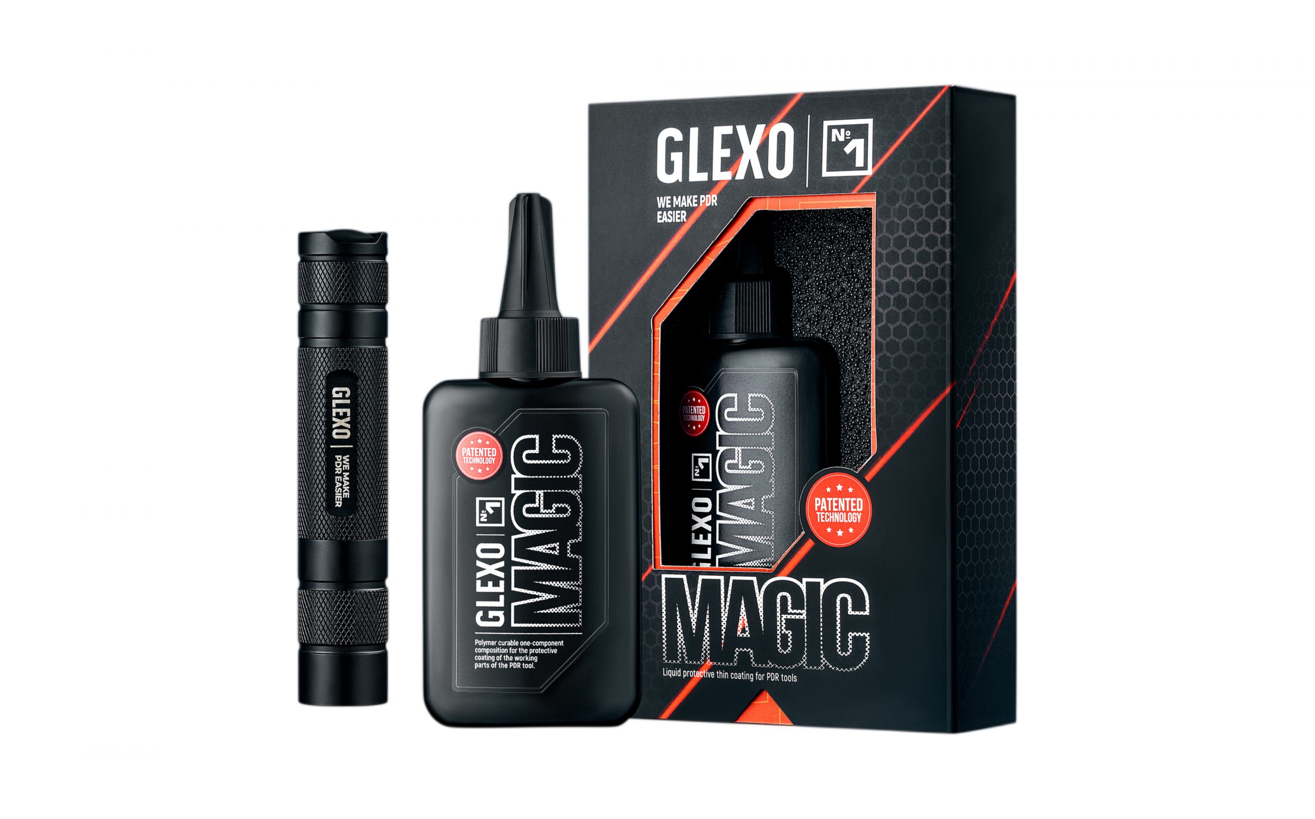 Glexo Magic Set V2 protective coating for paintless dent repair tools