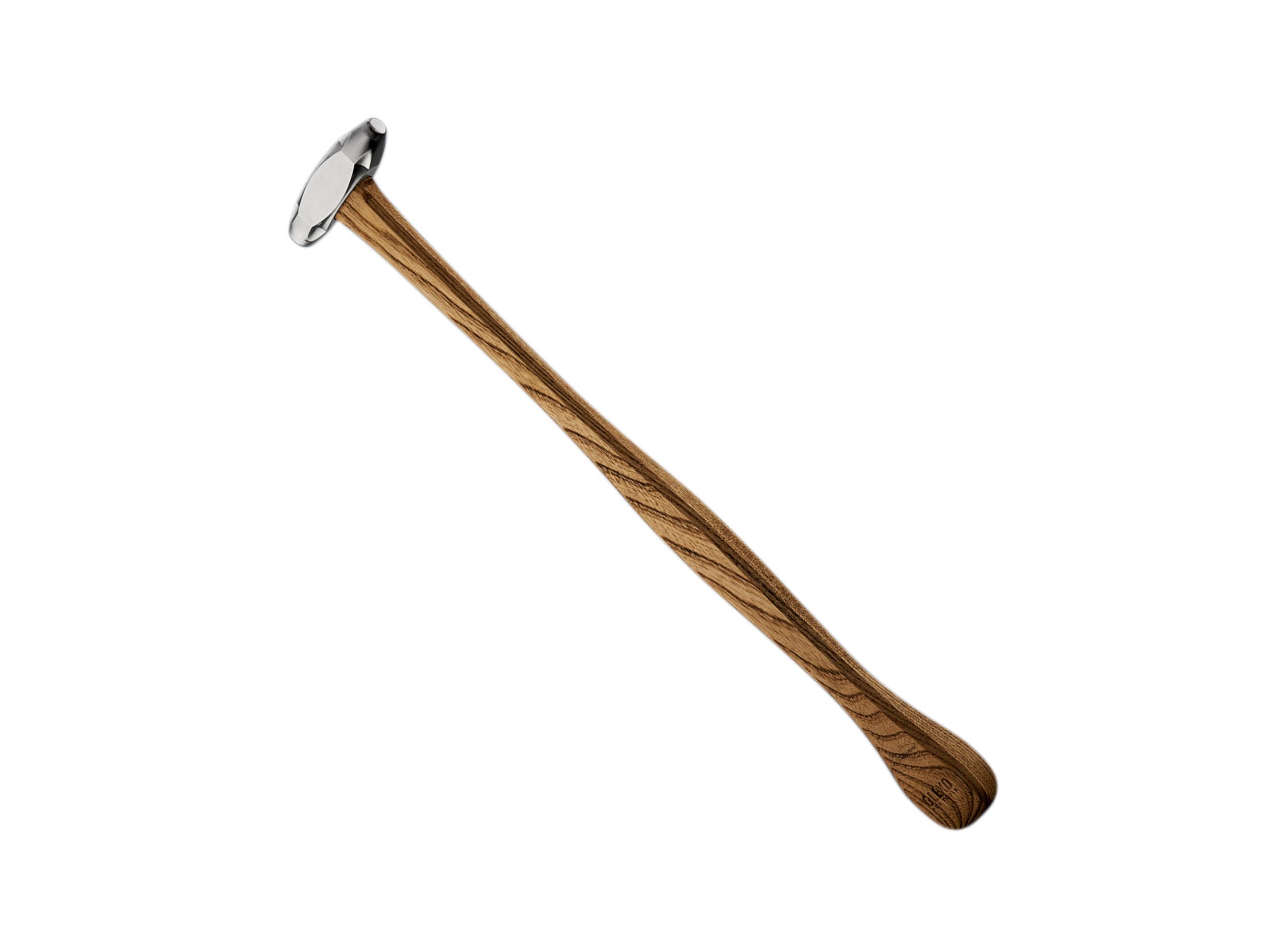 Glexo PDR hammer polished steel head detail