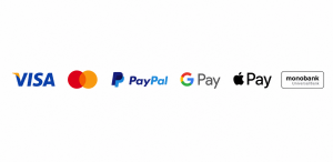 Payment methods: Visa, Mastercard, PayPal, Google Pay, Apple Pay and Monobank for secure online payment